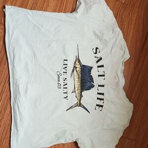 Salt Life Cropped Tee with design on back
